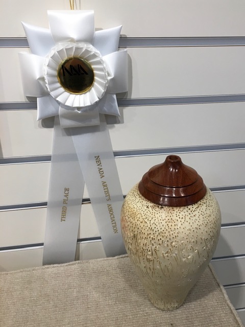 "Palm Wood Vase"