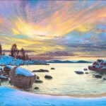 Best of Show – “Fire and Ice-Sand Harbor”, oil by Robert Bucknell